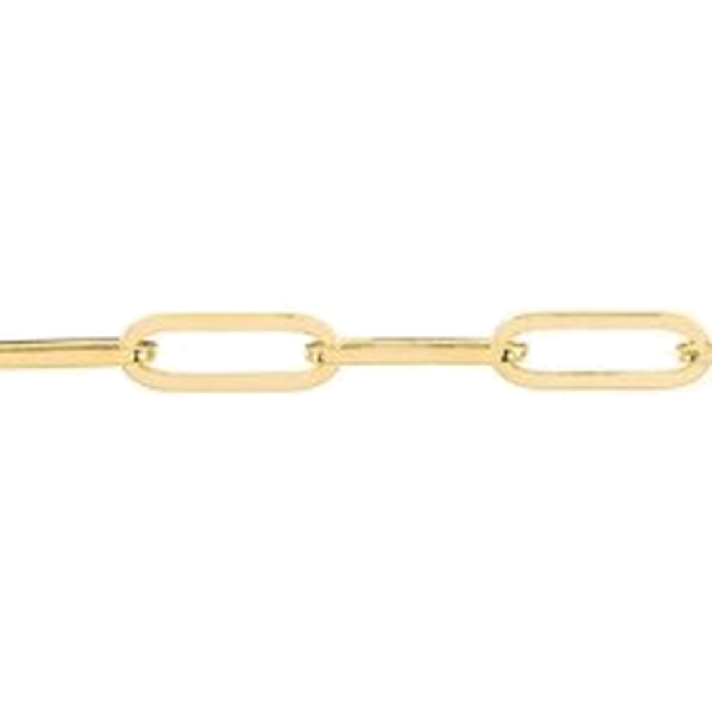 HOLLOW PAPERCLIP DIAMOND CUT CHAIN