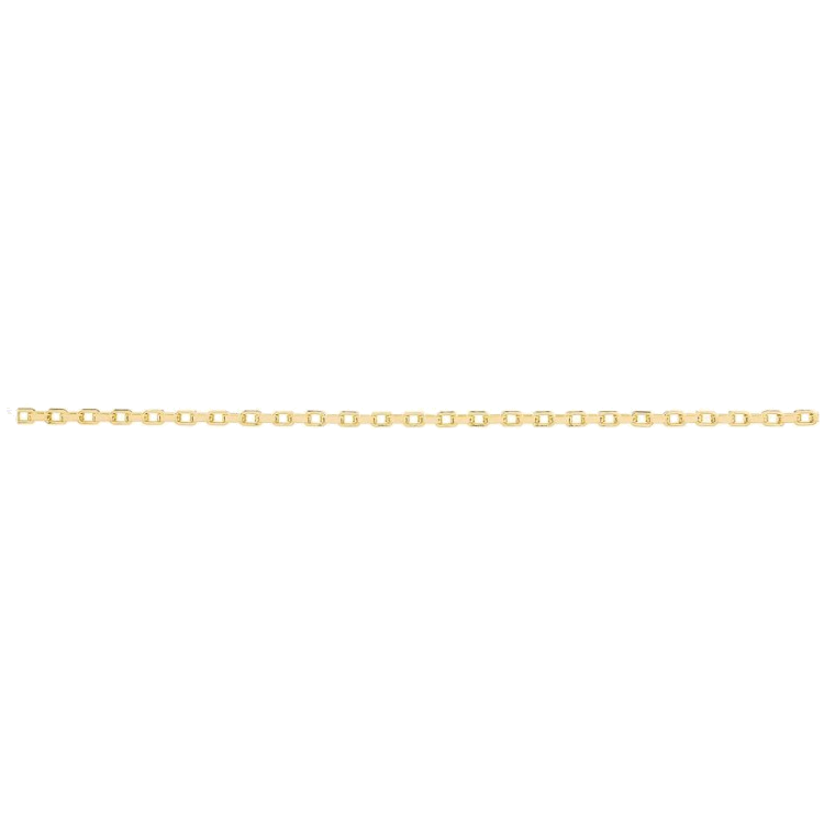 DIAMOND CUT HOLLOW SQUARE PAPERCLIP CHAIN