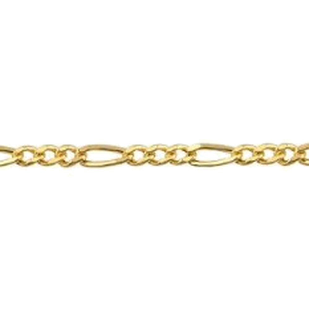 DIAMOND CUT HOLLOW FIGARO CHAIN