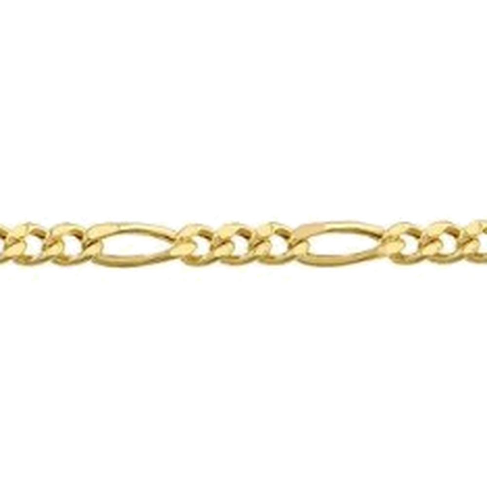 DIAMOND CUT HOLLOW FIGARO CHAIN