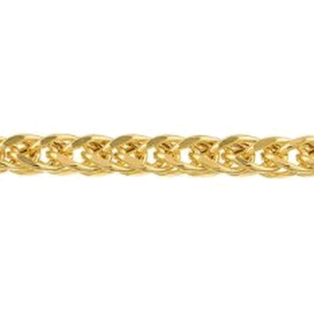 DIAMOND CUT HOLLOW FOUR-SIDED TRIPLE WHEAT CHAIN